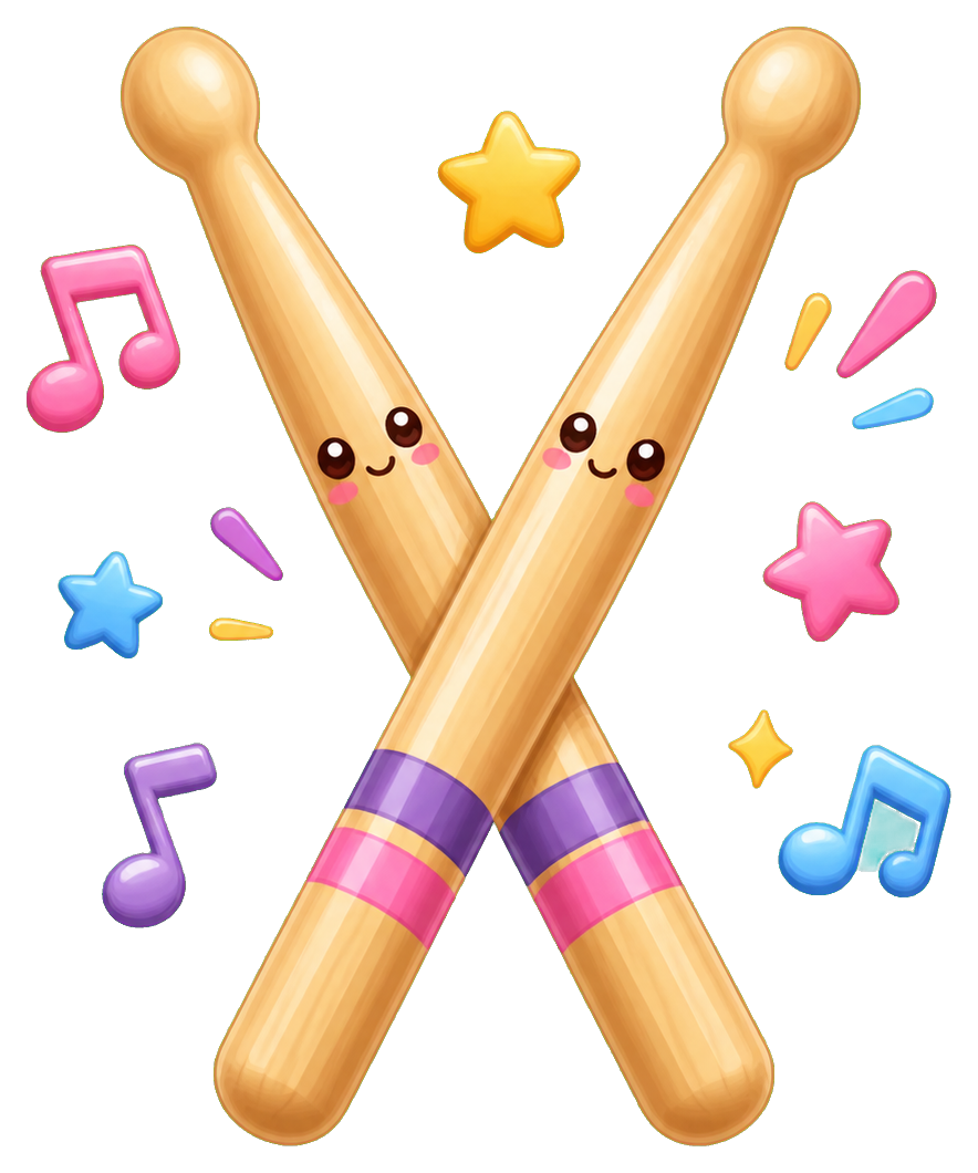 Preview for Rhythm Drumsticks Sticker
