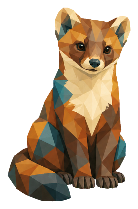 Preview for Low Poly Forest Animals Pine Marten