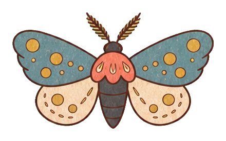 Preview for Coral Halloween Moth Sticker