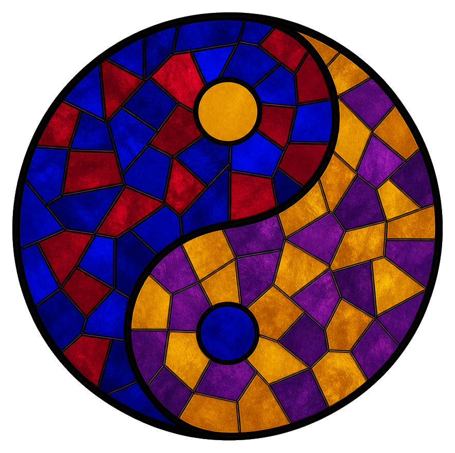 Preview for Stained Glass Yin Yang Sticker