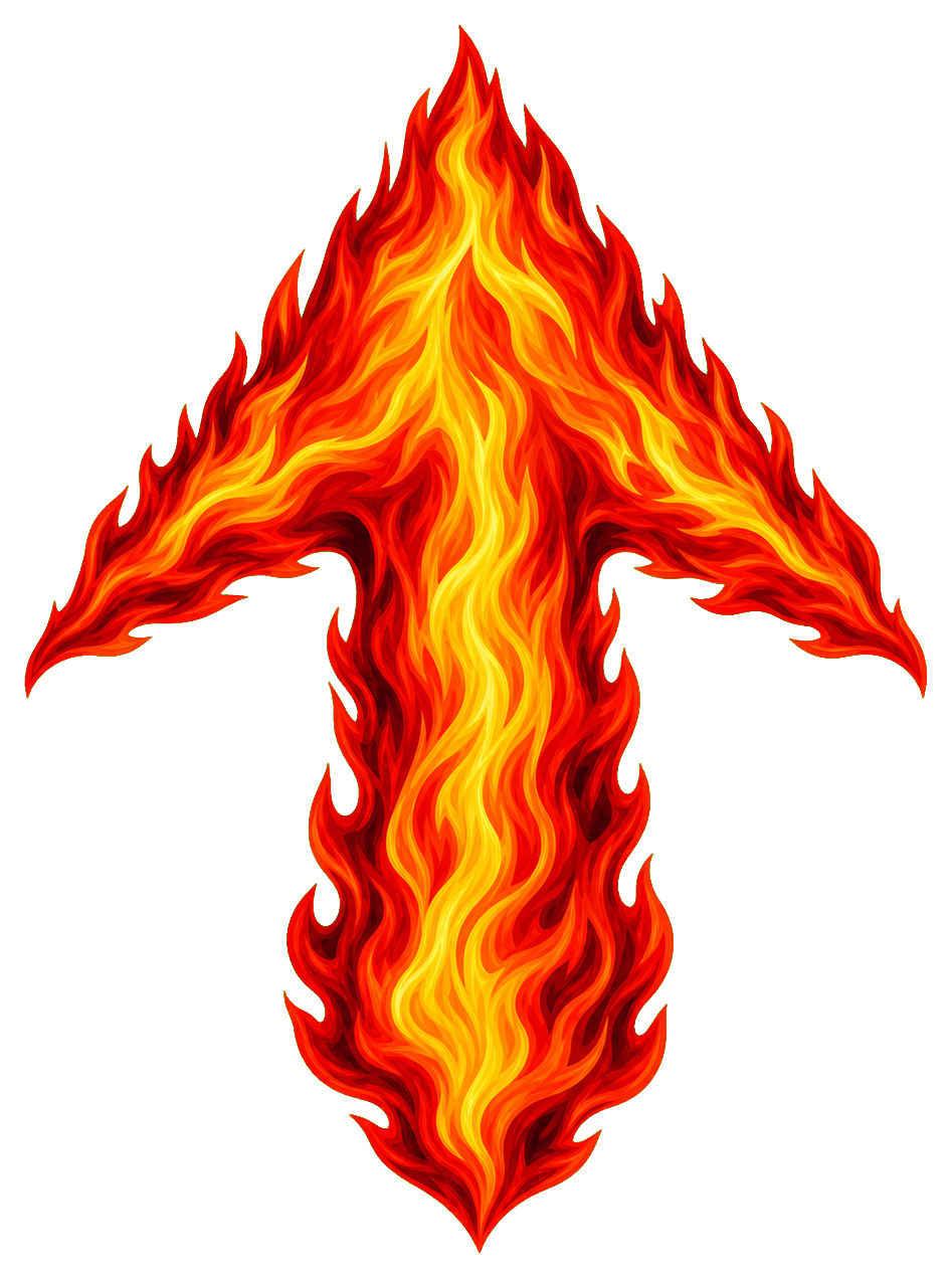 Preview for Fire Arrow Sticker For Designs
