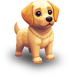 Preview for Low-poly-dog-illustration-animal-sticker-72e17
