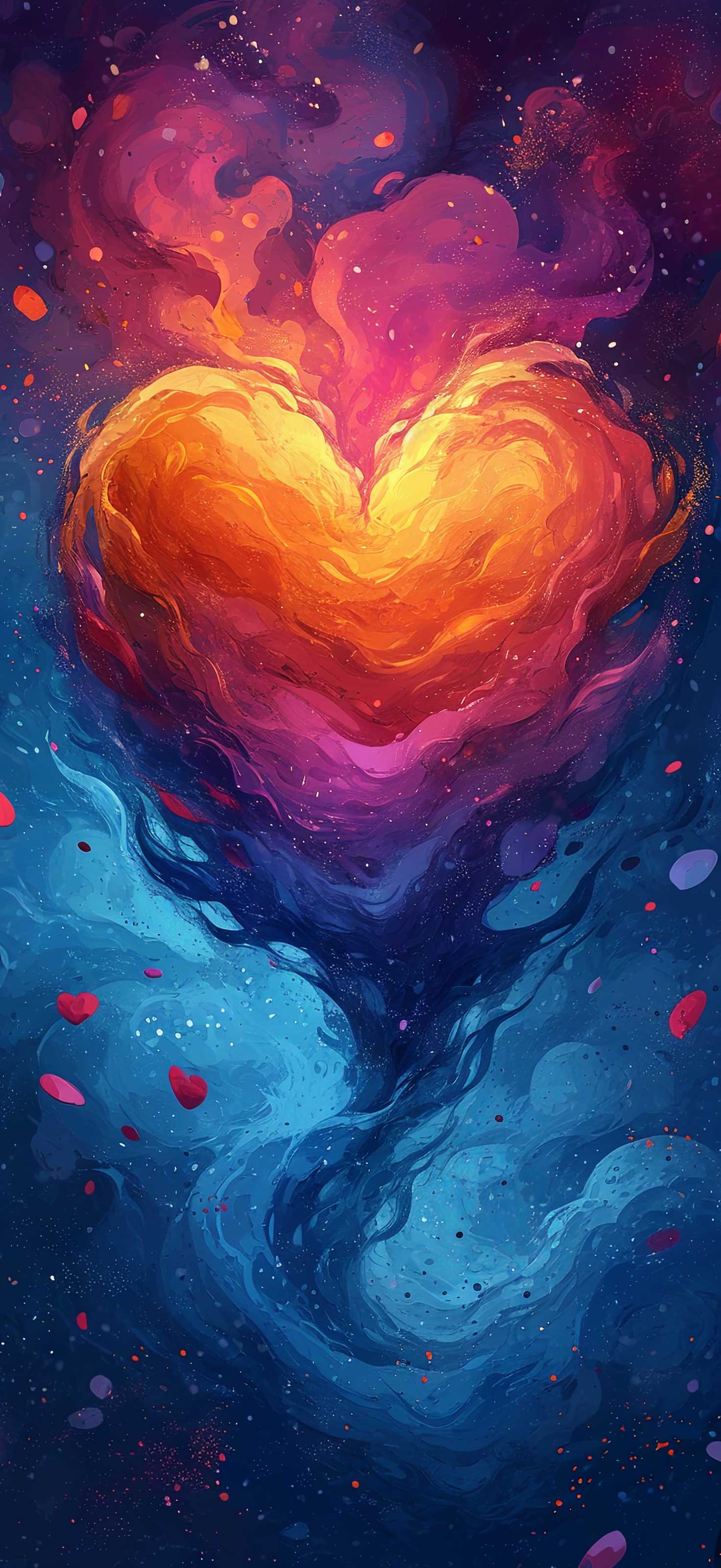 Preview for Vibrant-heart-art-heart-phone-background-ab377