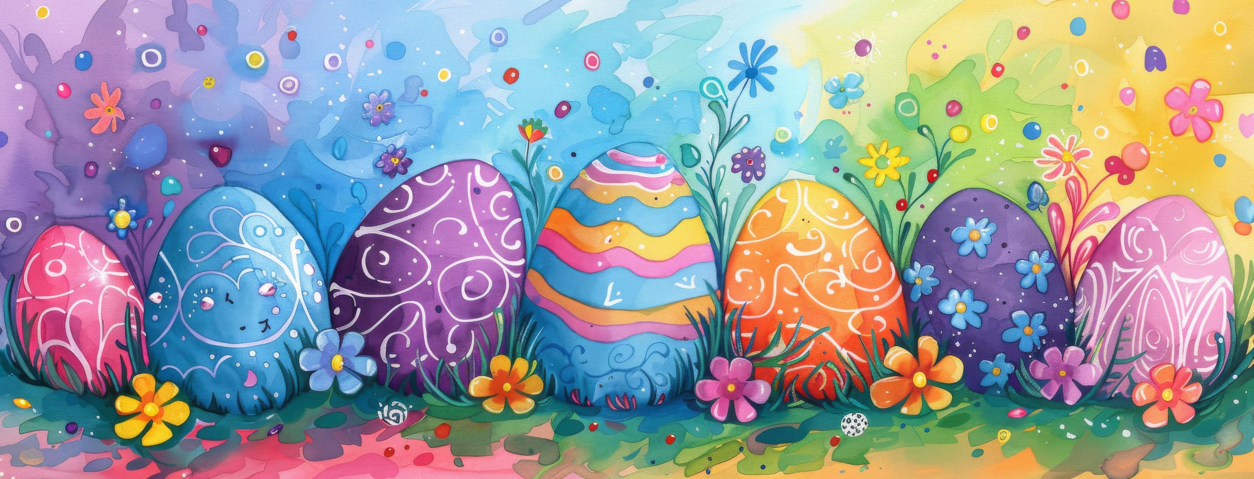 Preview for Easter-eggs-in-garden-easter-facebook-background-915d6