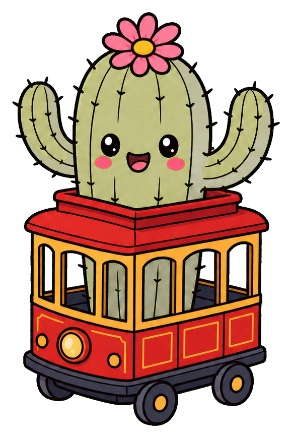 Preview for Cactus Trolley Sticker