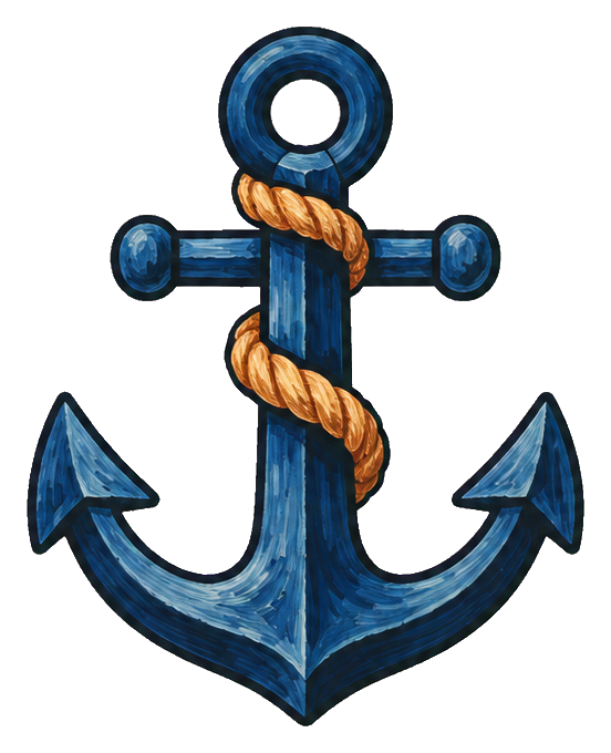 Preview for Coastal Lighthouse Navy Anchor With Rope
