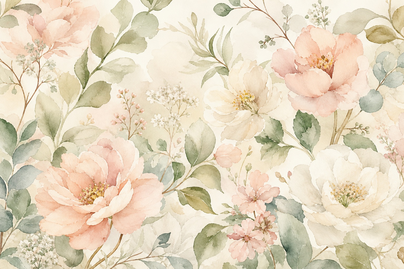 Preview for Muted Botanical Watercolor Floral Background