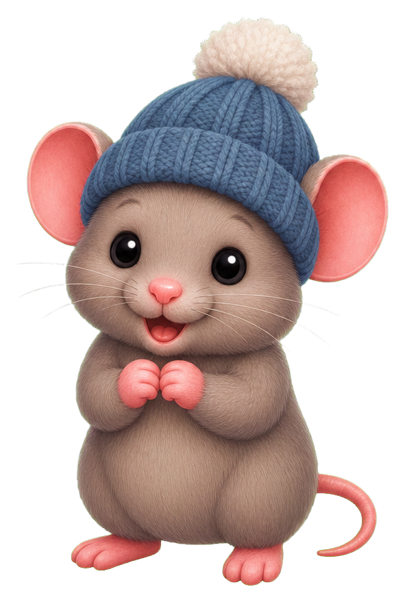 Preview for Mouse Snow Hat Sticker
