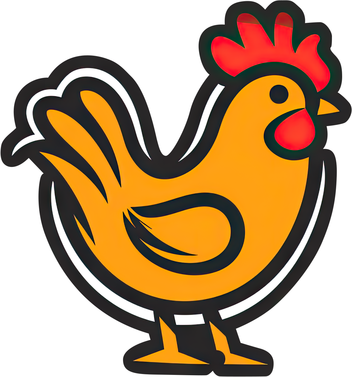 Preview for Cartoon-chicken-illustration-logo-animal-sticker-153b8
