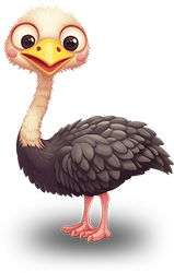 Preview for Cartoon-ostrich-illustration-animal-sticker-969e5