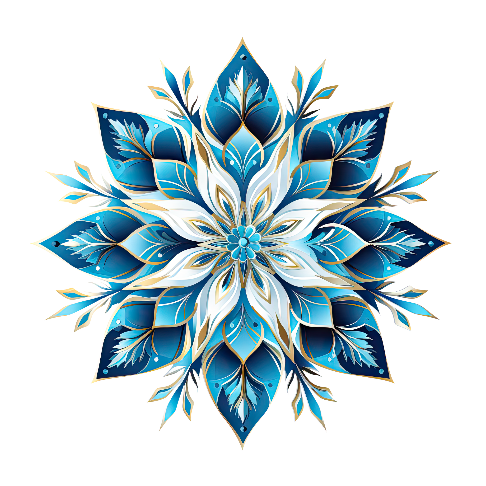 Preview for Blue-snowflake-graphic-design-new-year-sticker-ca282