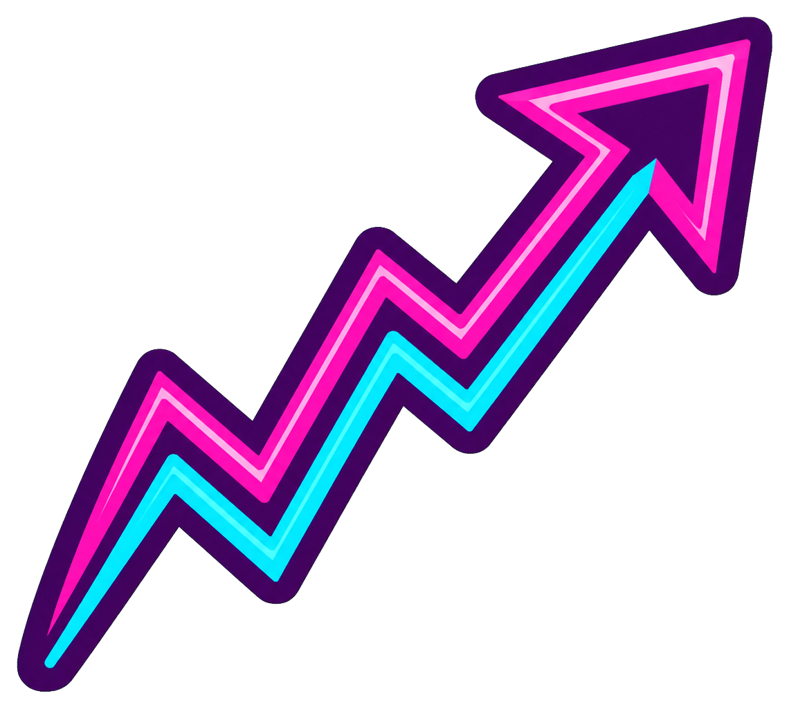 Preview for Neon Zigzag Arrow Sticker