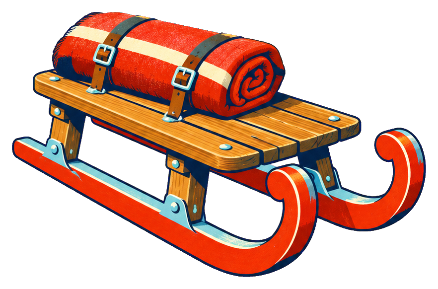 Preview for Alpine Ski Wooden Sled