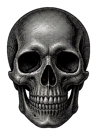 Preview for Ink Engraved Skull Sticker