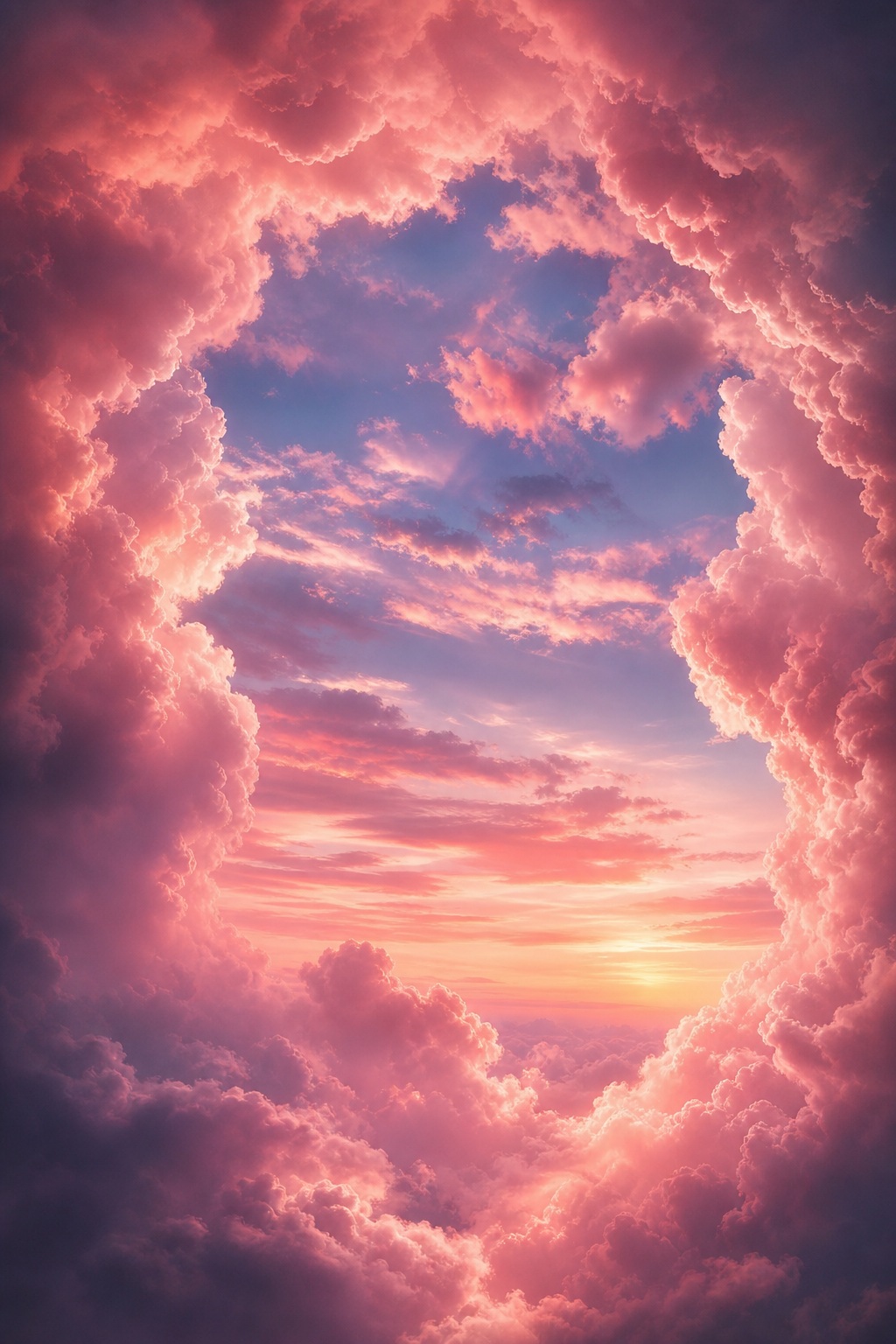 Preview for Dreamy Pink Cloud Sky Background