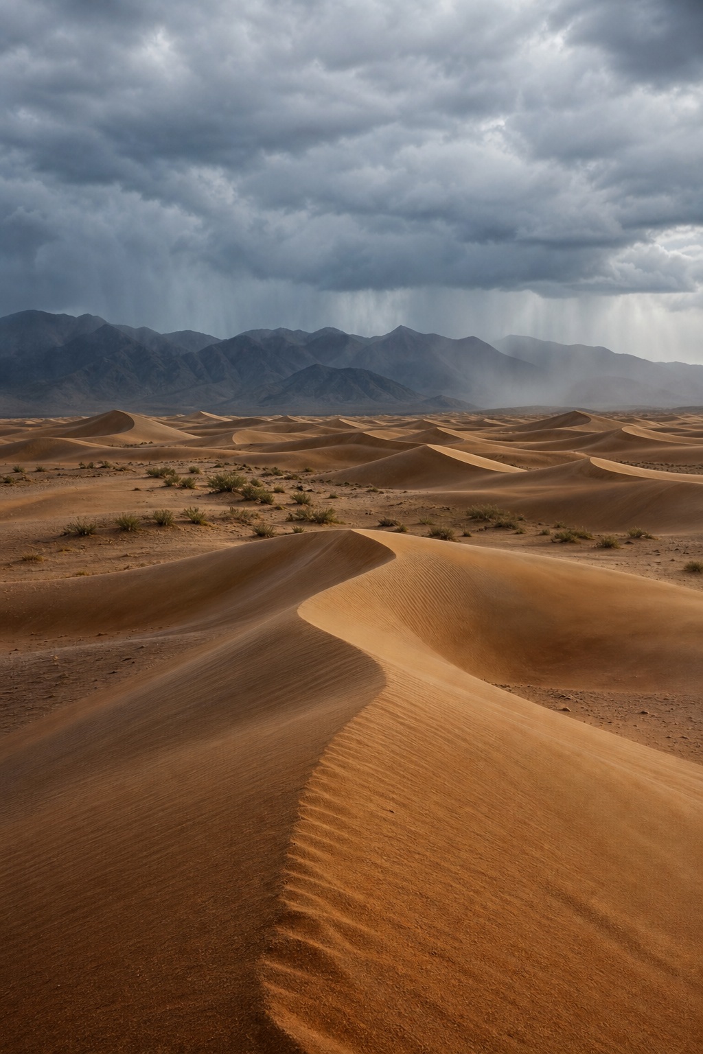 Preview for Rainy Light Wind-shaped Dunes Background