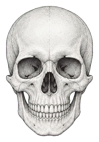 Preview for Front Anatomical Skull Sticker