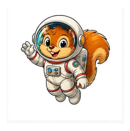 Preview for Astronaut Squirrel Sticker