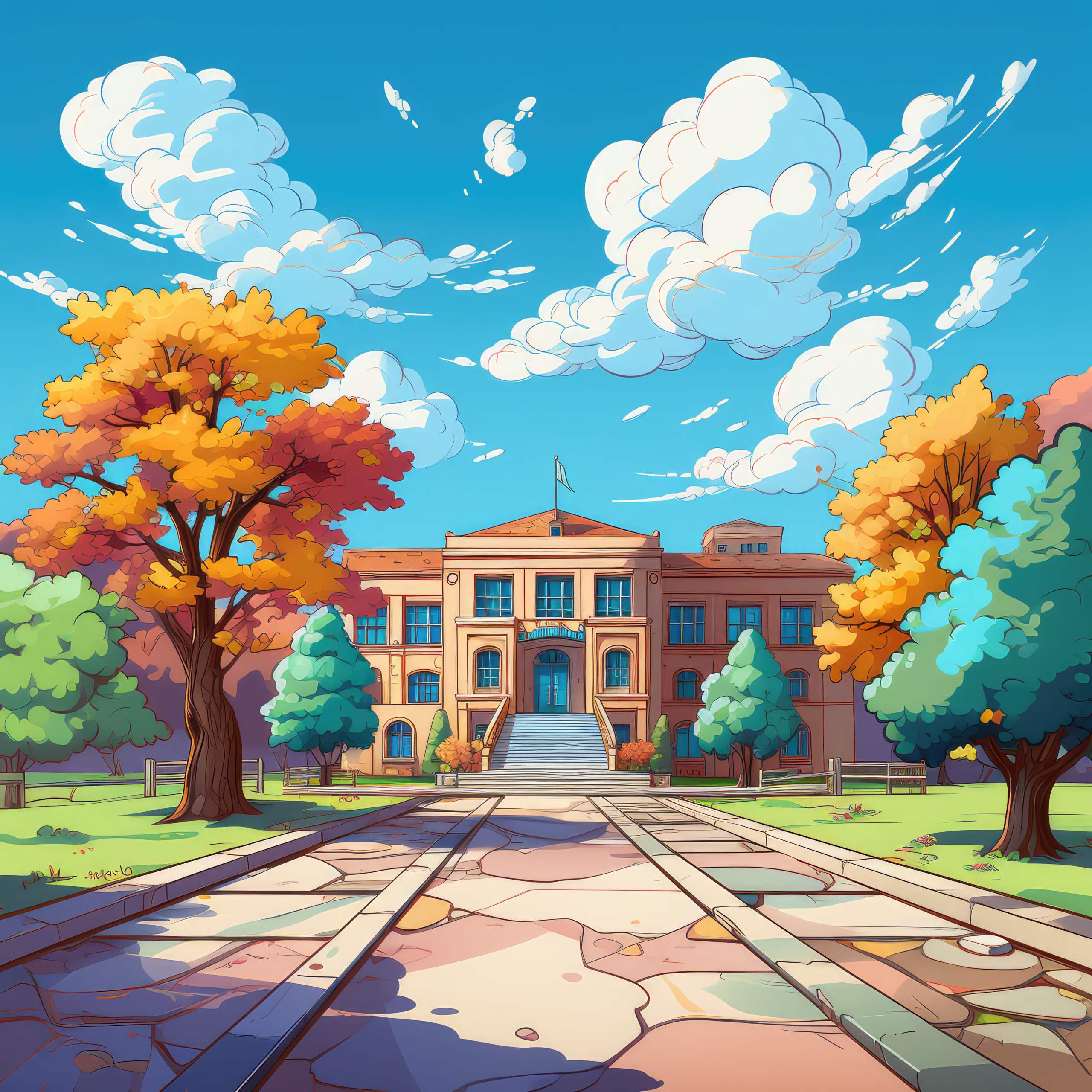 Preview for Historic-mansion-landscape-art-background-7cfc2