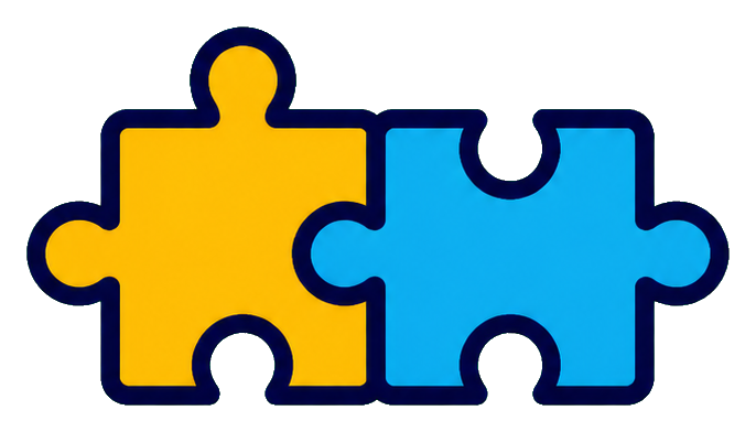 Preview for Linked Puzzle Pieces Sticker