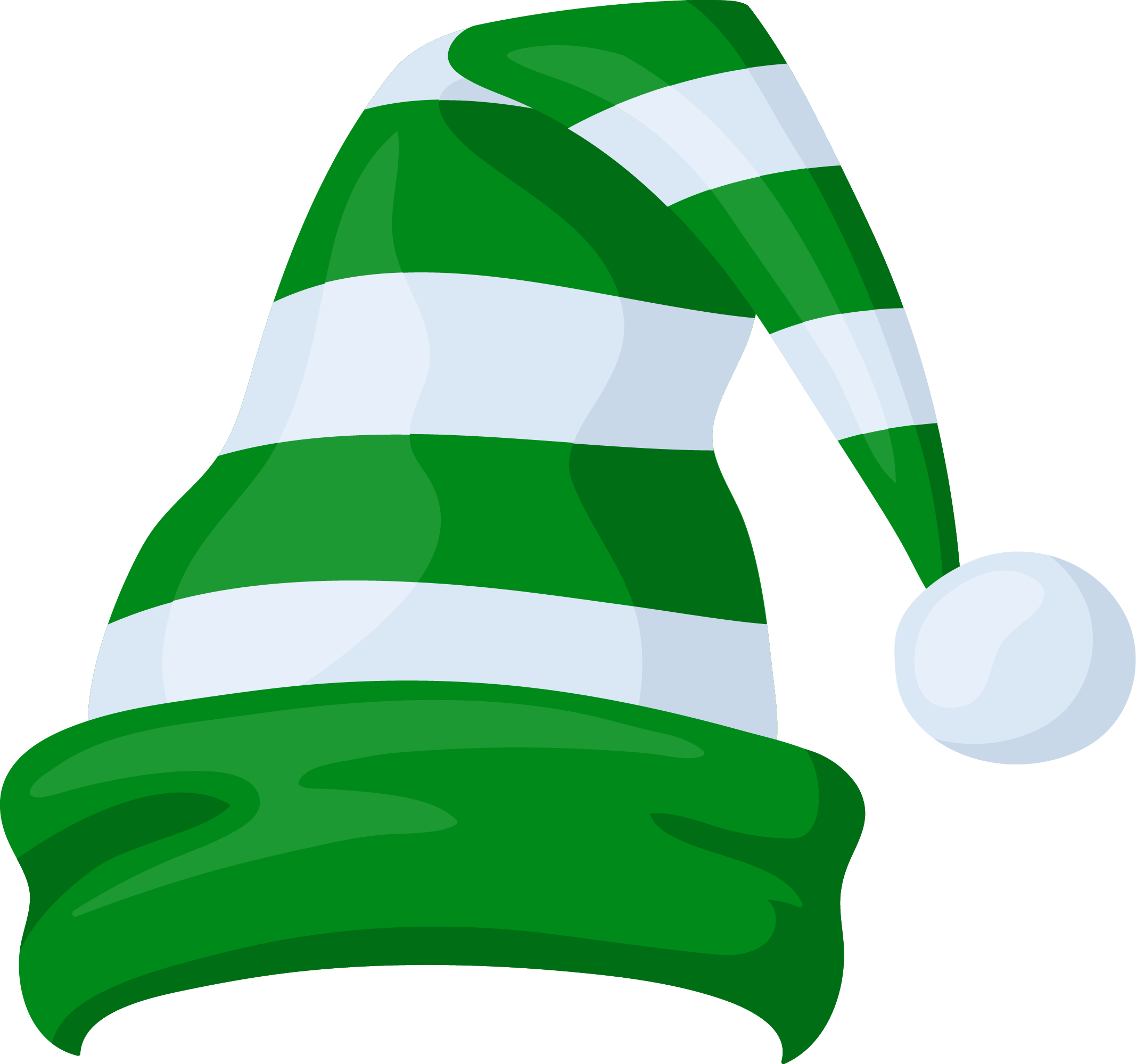 Preview for Green-striped-elf-hat-christmas-hat-sticker-36fc7