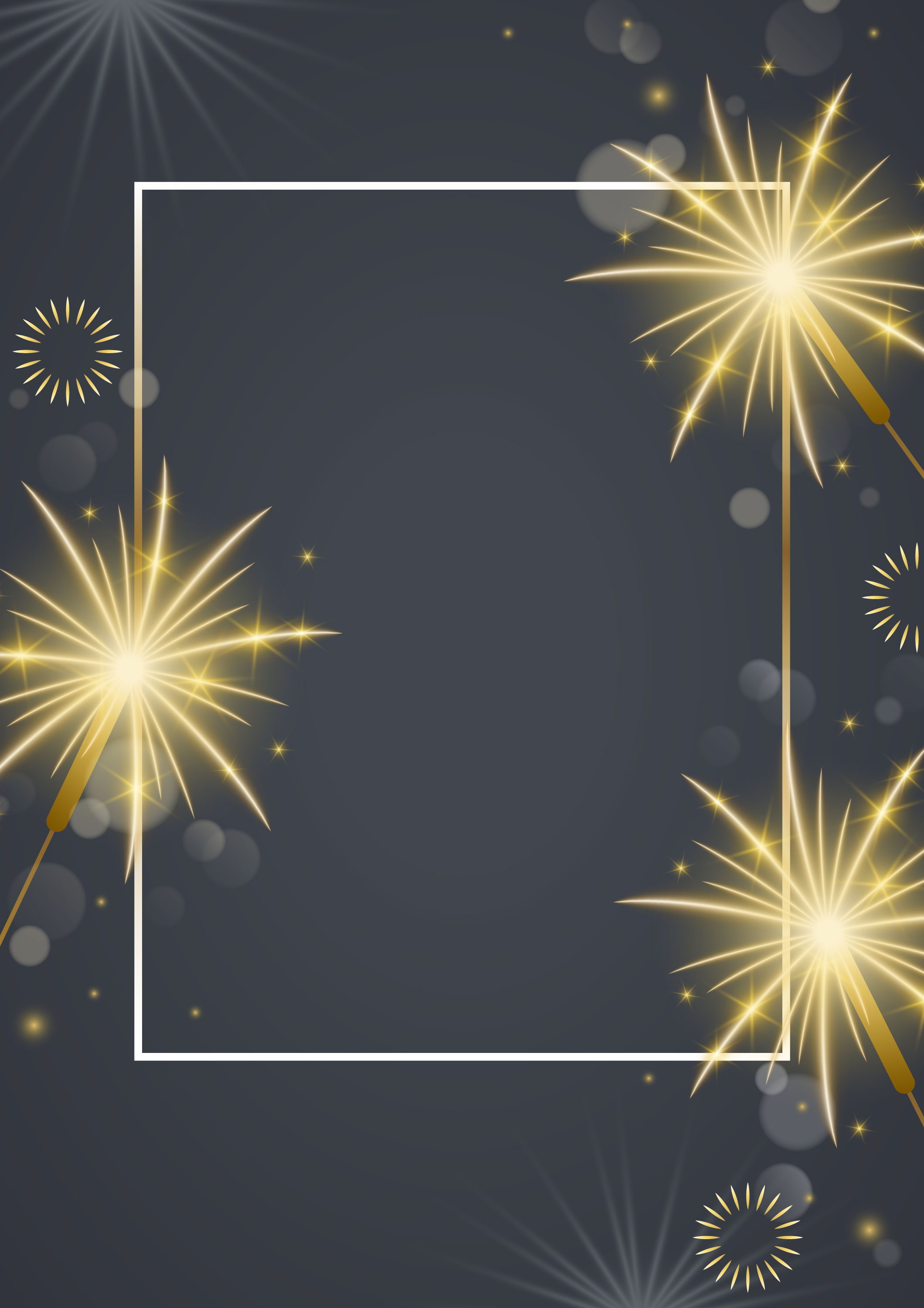 Preview for Golden-fireworks-background-design-new-year-c7658