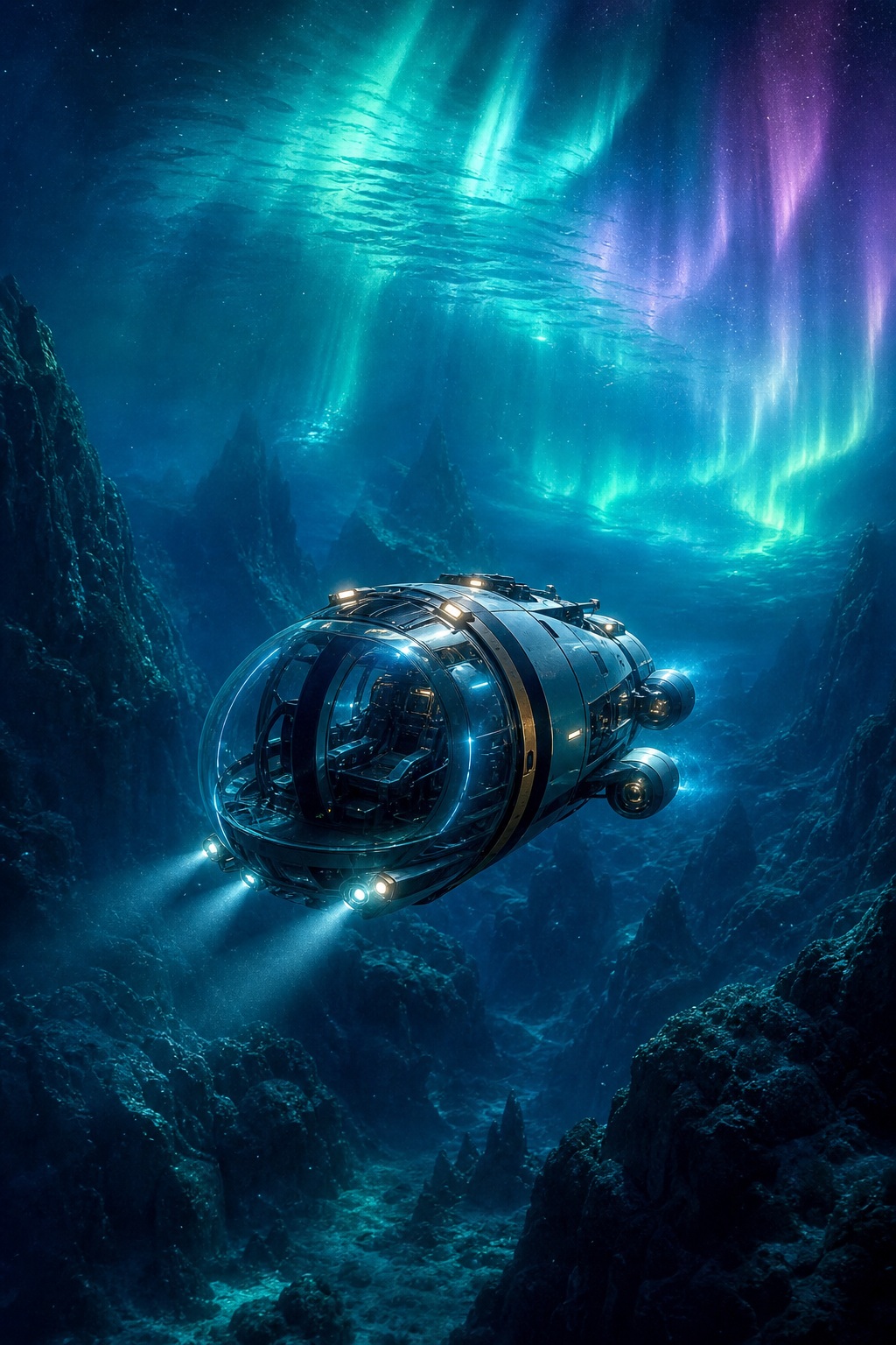 Preview for Submersible Aurora Stock Background