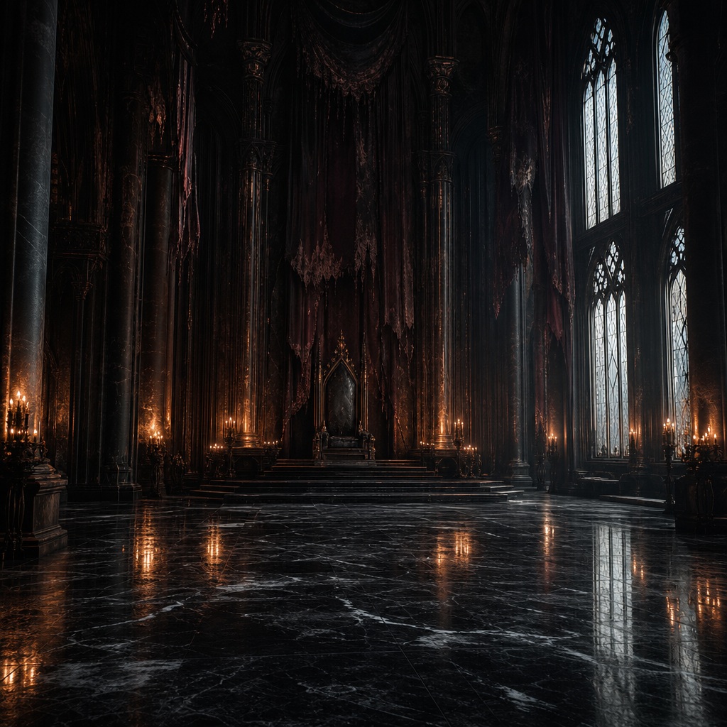 Preview for Dark Gothic Throne Room Background