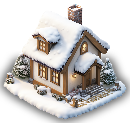 Preview for Snowy-cottage-illustration-building-sticker-a3669