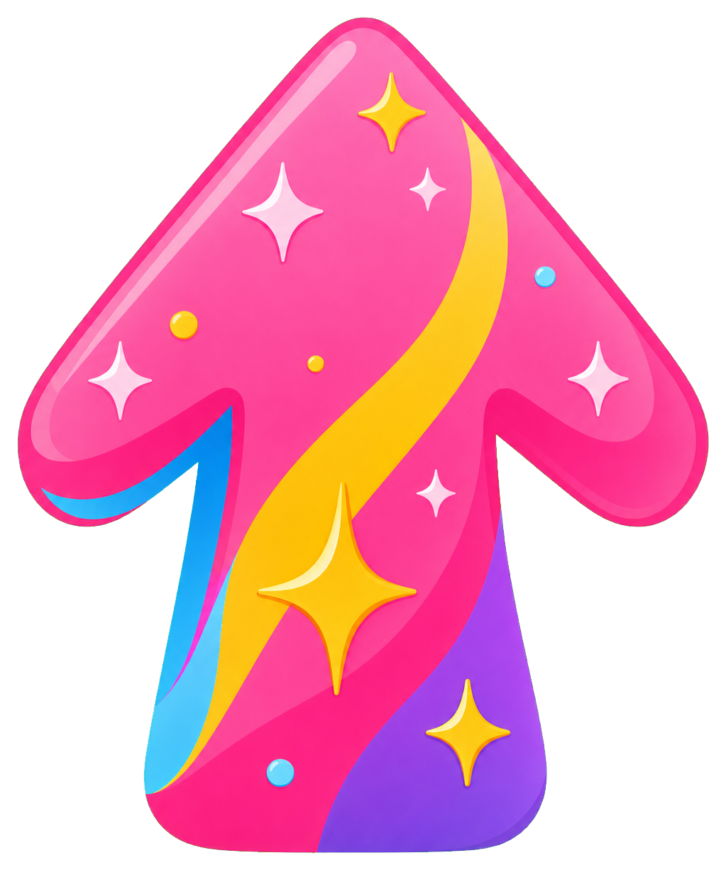 Preview for Sparkle Direction Arrow Sticker