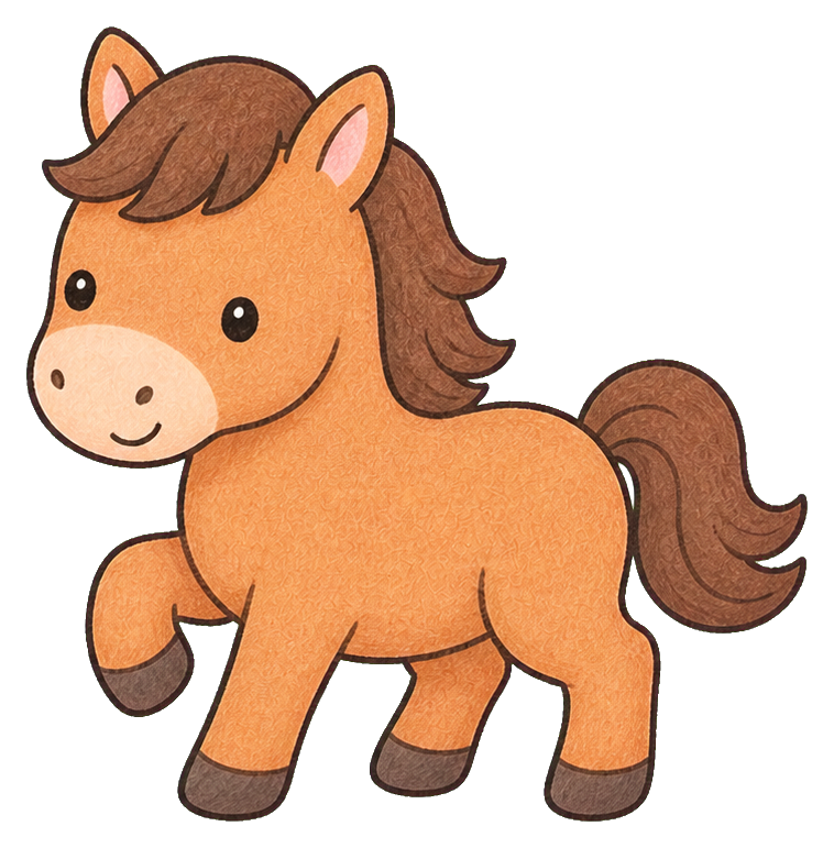 Preview for Cute Horse Sticker Graphic