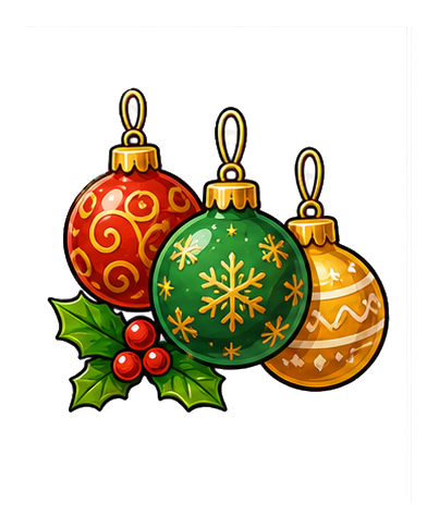 Preview for Ornament Trio Christmas Sticker
