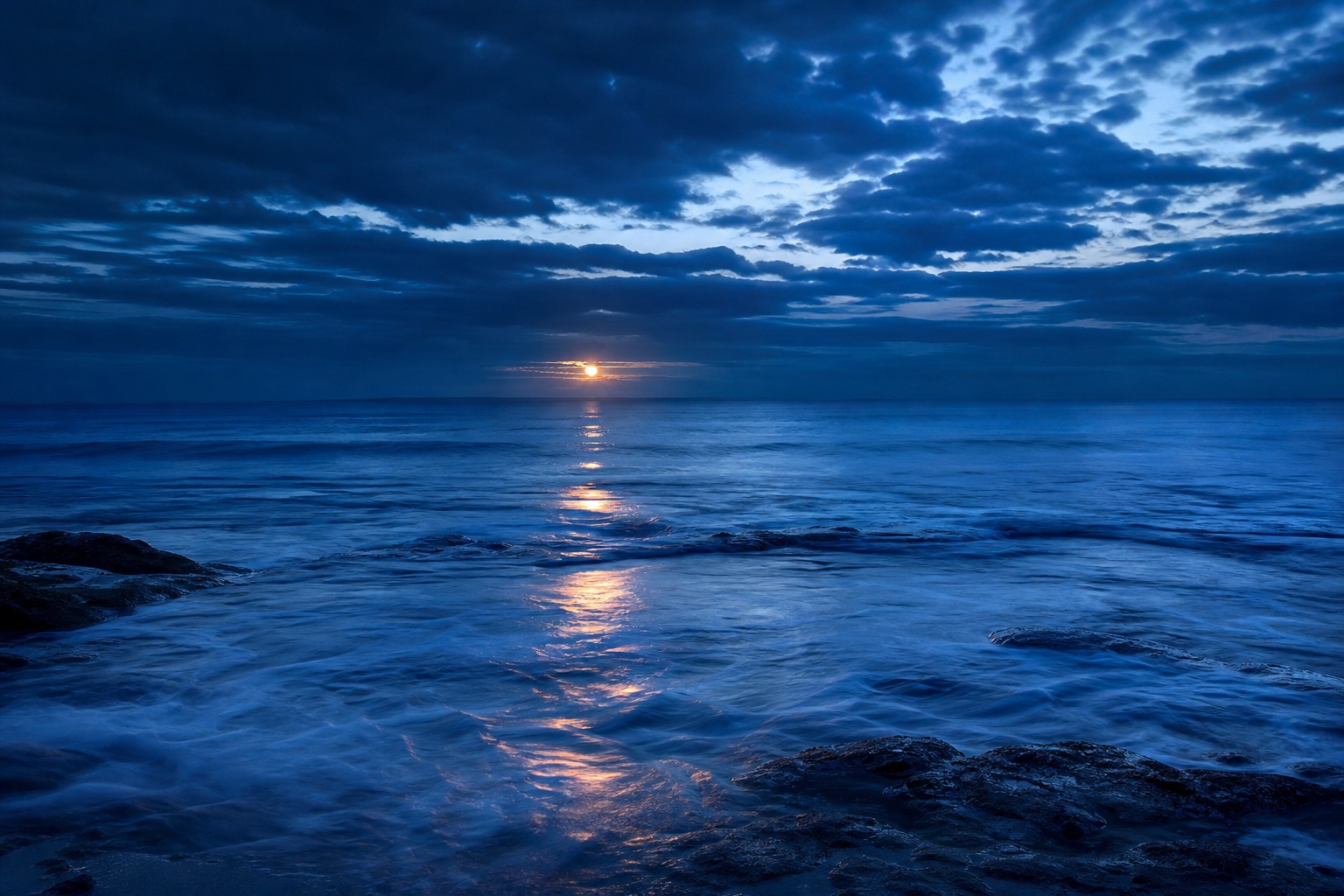 Preview for Moonlit Ocean Background For Night Designs
