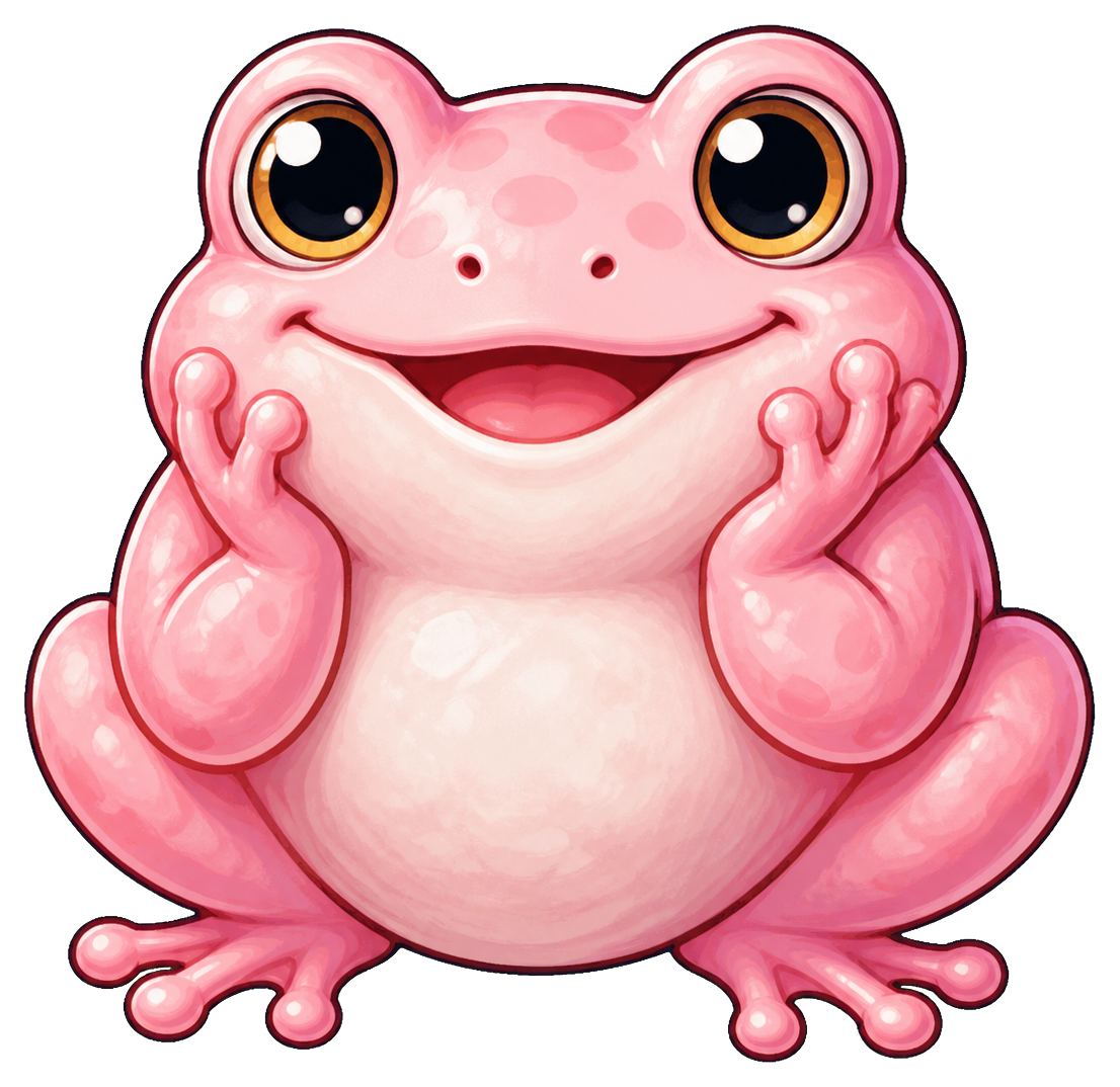 Preview for Pink Frog Sticker Graphic