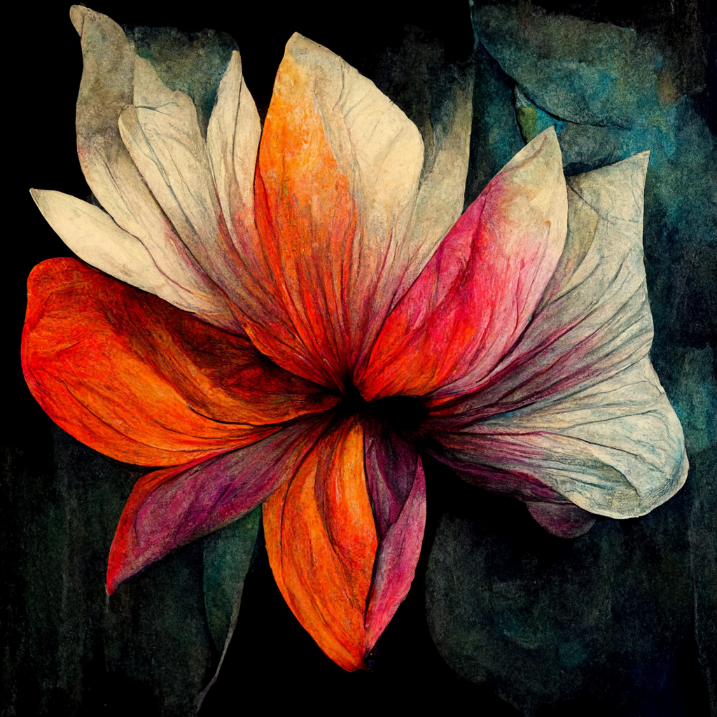 Preview for Vibrant-floral-art-template-ai-images-background-df744