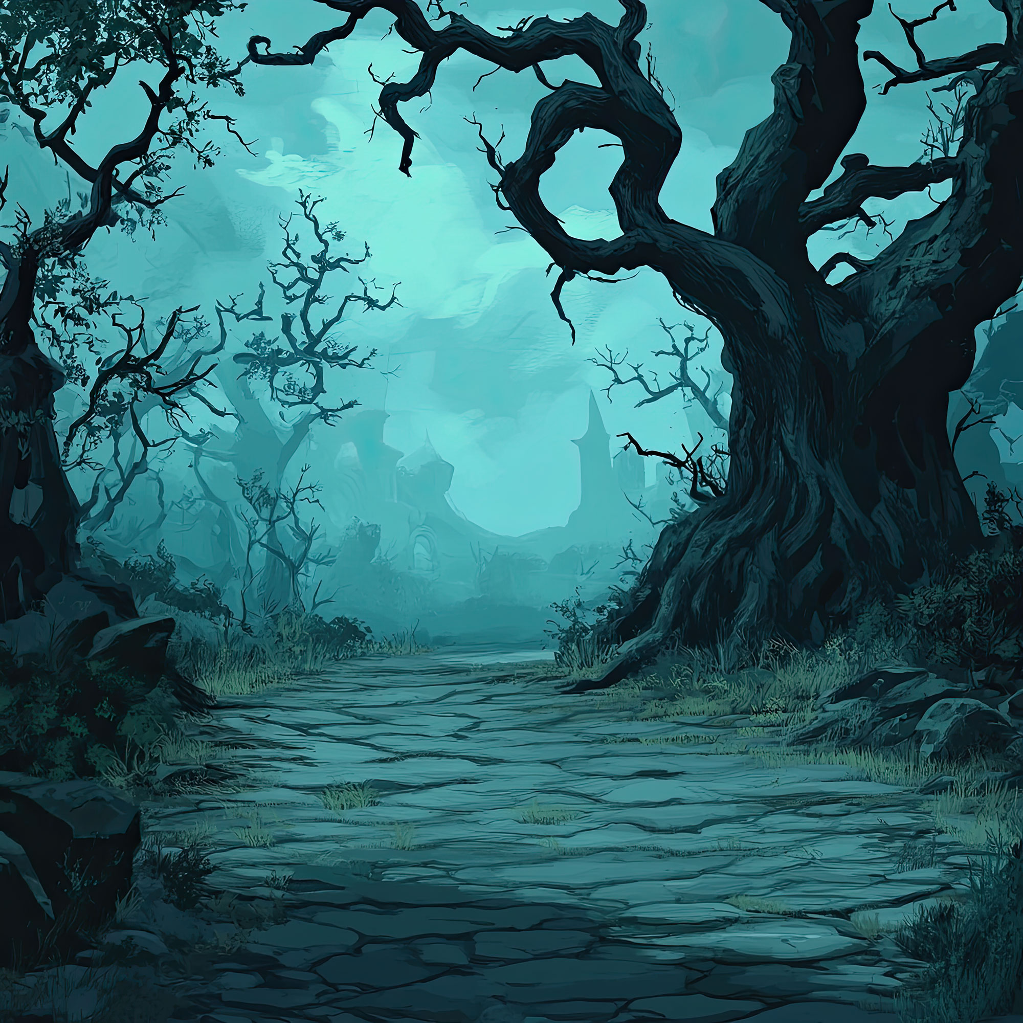 Preview for Mysterious-forest-pathway-spooky-backdrop-background-12834