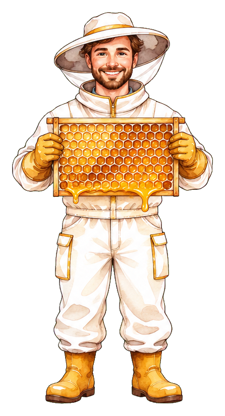 Preview for Friendly Beekeeper With Honeycomb