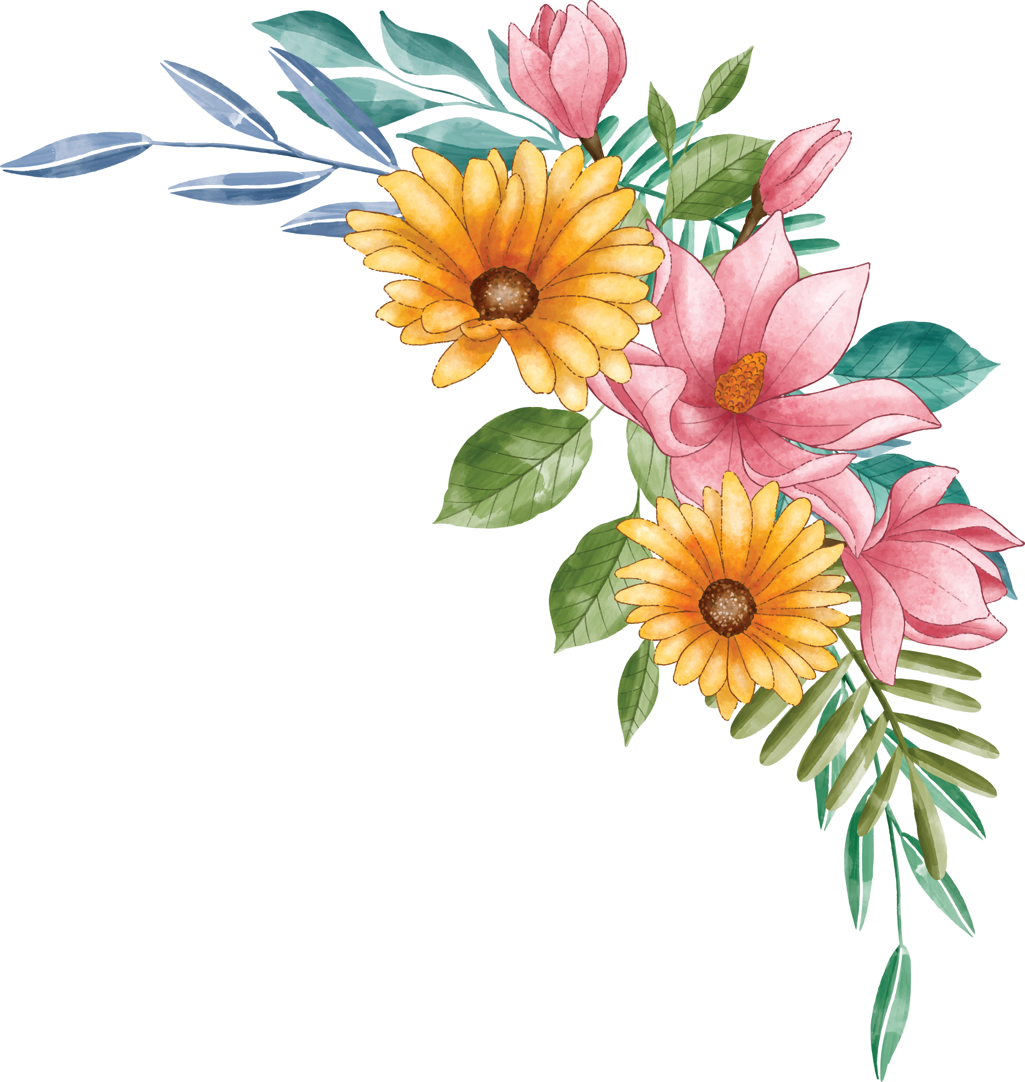 Preview for Floral-arrangement-template-flowers-sticker-949ad