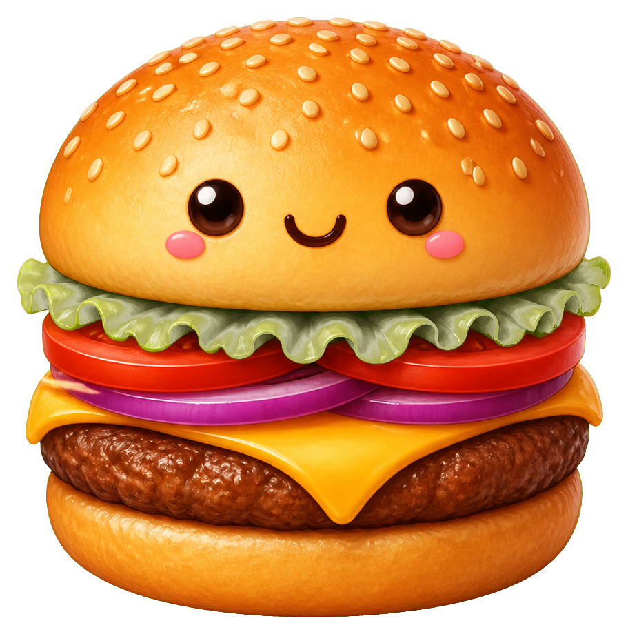 Preview for Cute Burger Sticker For Fun Designs