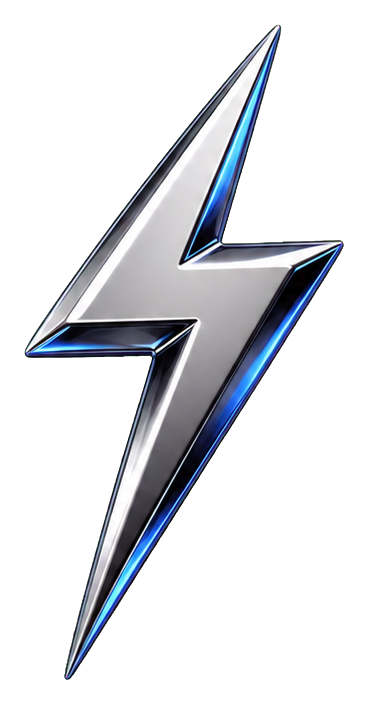 Preview for Chrome Lightning Bolt Sticker