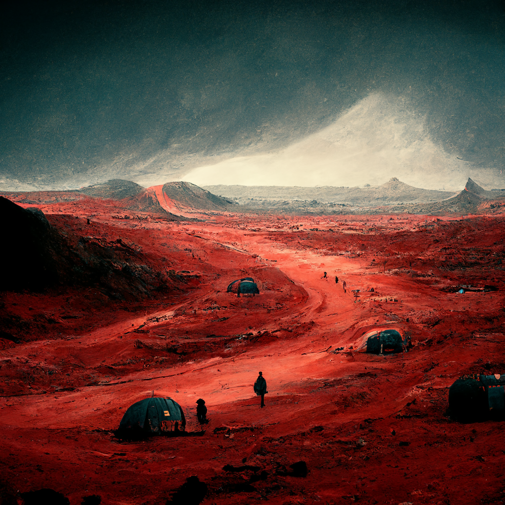 Preview for Mars-colony-landscape-ai-images-background-98575