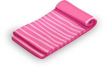Preview for Pink-striped-towel-islandobjects-sticker-fbeba