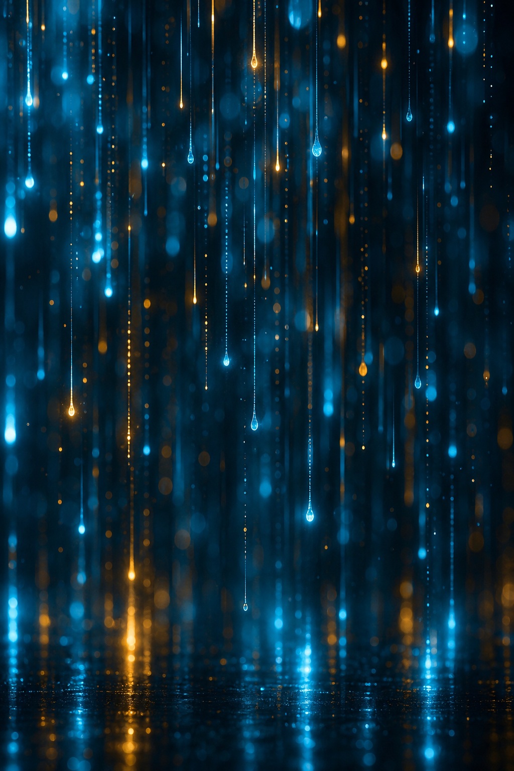 Preview for Abstract Neon Rain Background For Phone And Posts