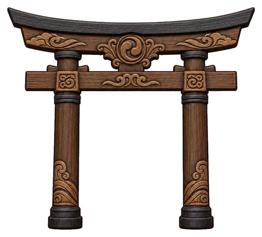 Preview for Carved Walnut Torii Gate Sticker