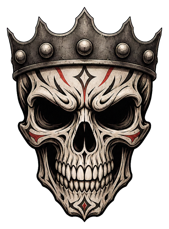 Preview for Studded Crown Skull Sticker