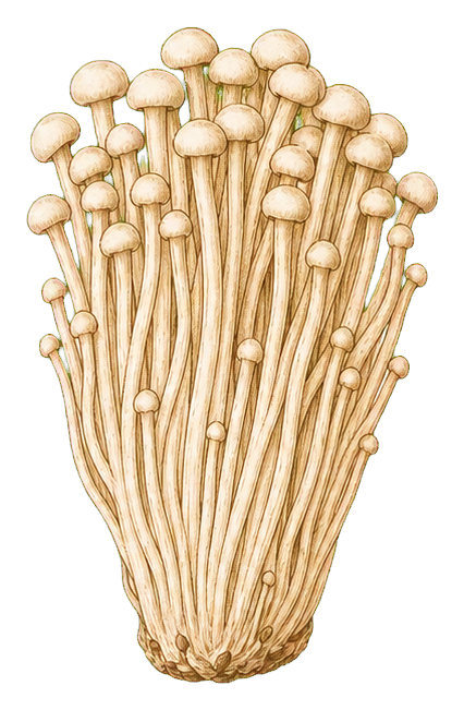 Preview for Enoki Cluster Vintage Mushroom Sticker