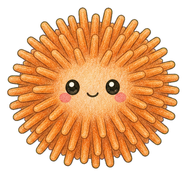 Preview for Orange Sea Urchin Sticker