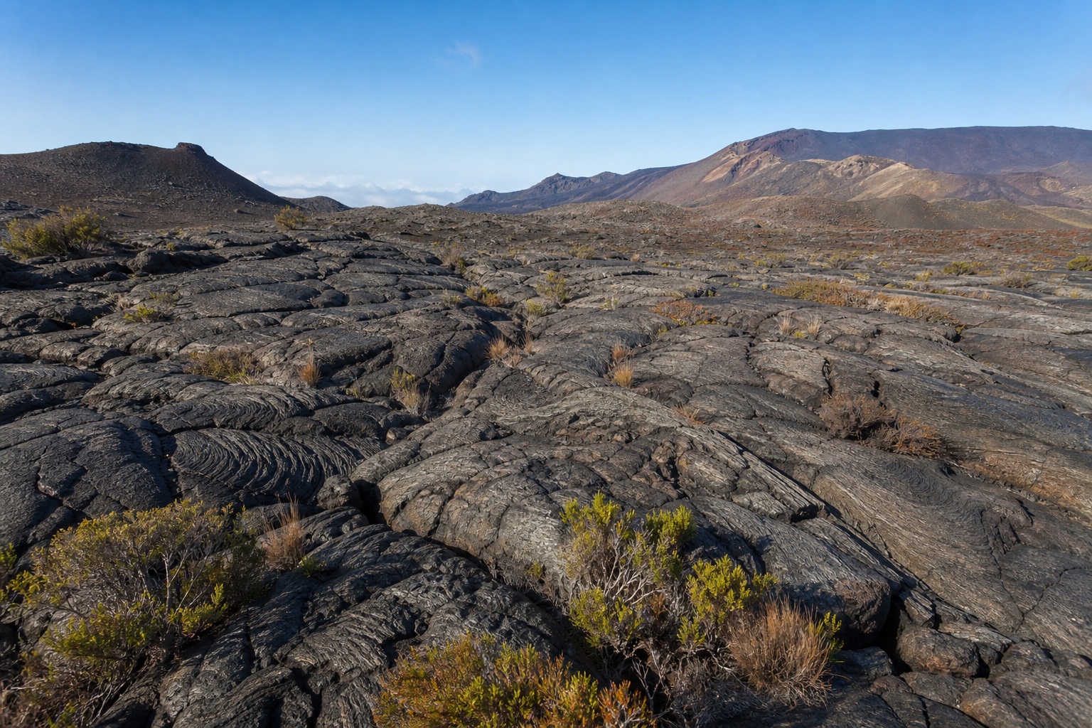 Preview for Clear Morning Cooled Lava Field Background