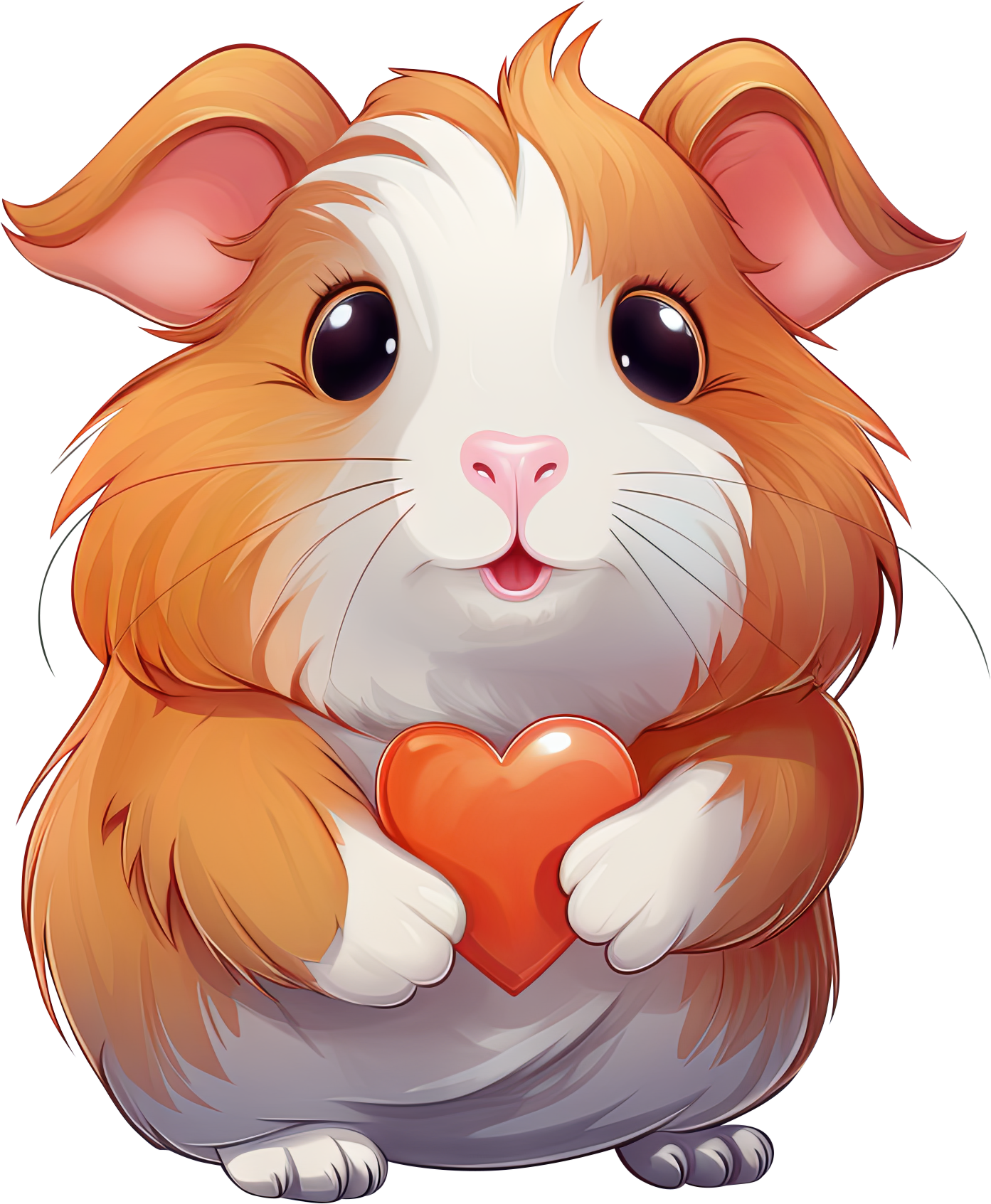 Preview for Cartoon-hamster-with-heart-love-characters-sticker-f13e2