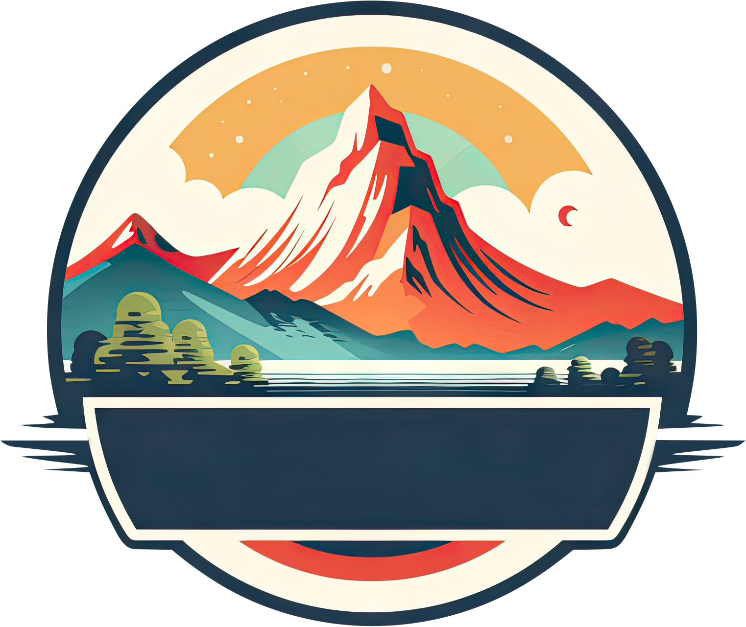 Preview for Mountain-landscape-logo-design-logo-mountain-sticker-f28e6
